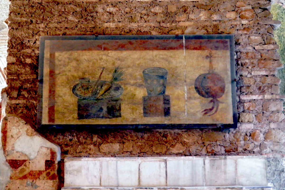 archaeological sites in italy bar ostia antica fresco