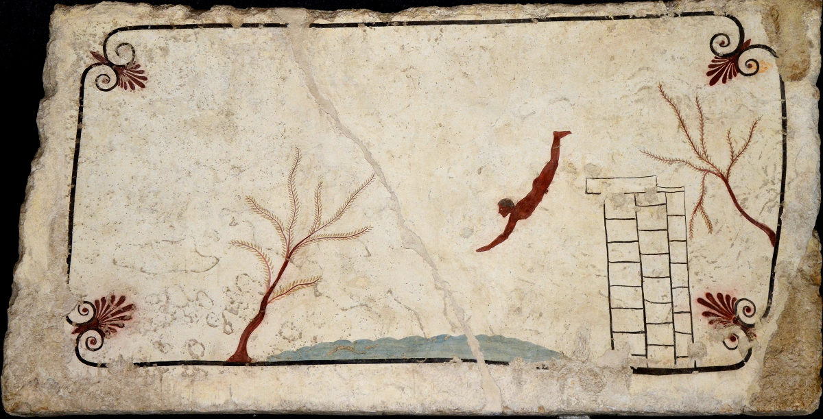 archaeological sites in italy tomb of the diver paestum