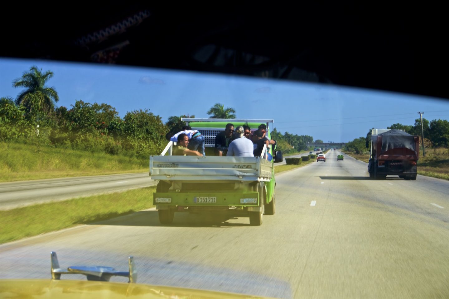 Transportation on Cuban highways. Daily life in Cuba.