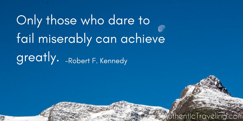 Only those who dare to fail miserably can achieve greatly LARGE